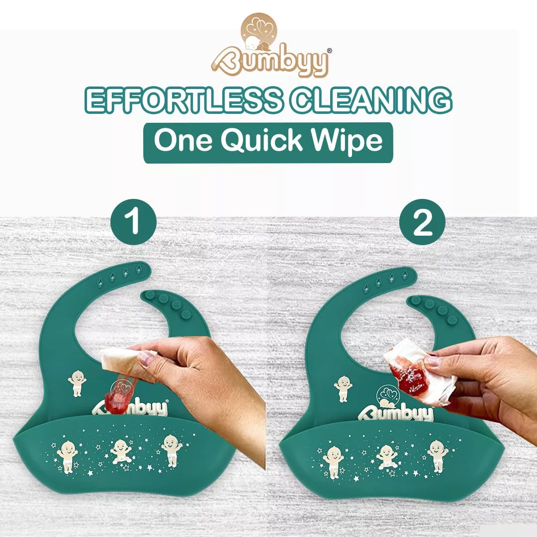 BPA Free Silicone Baby Bibs 3 pack