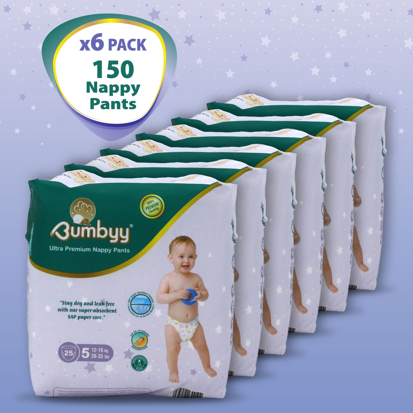 Bumbyy premium Nappy Pants Multi Pack