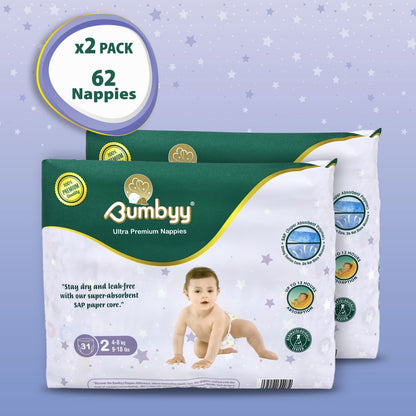 Bumbyy premium Nappies 2 Pack